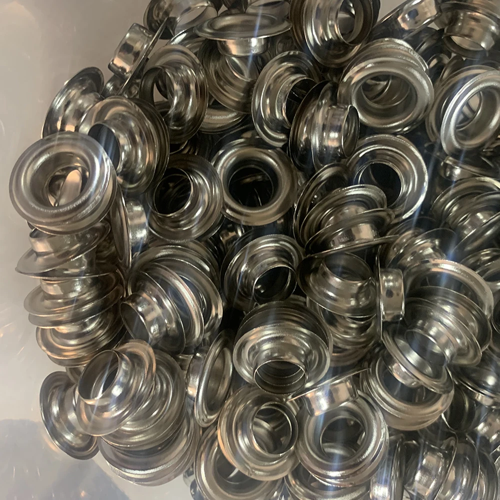 5000pcs (5 bags) 12mm #1 Nickel Plated Eyelets Factory Supply Good Quality Nickel Color Copper Plated Color Grommets