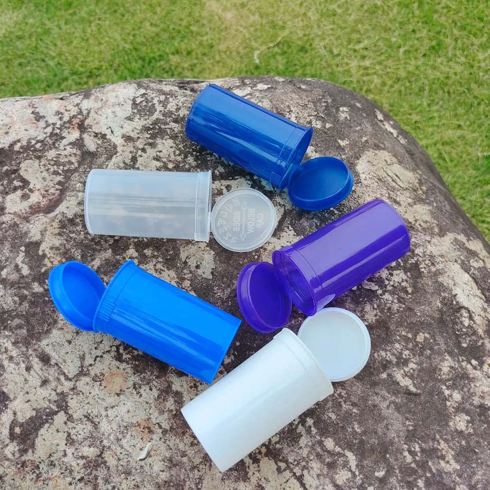 Color Random 3pcs 19 Dram Containers Airtight Storage Case Empty Squeeze Pop Bottle-Vial Medical Herb Pill Box Herb/Spice