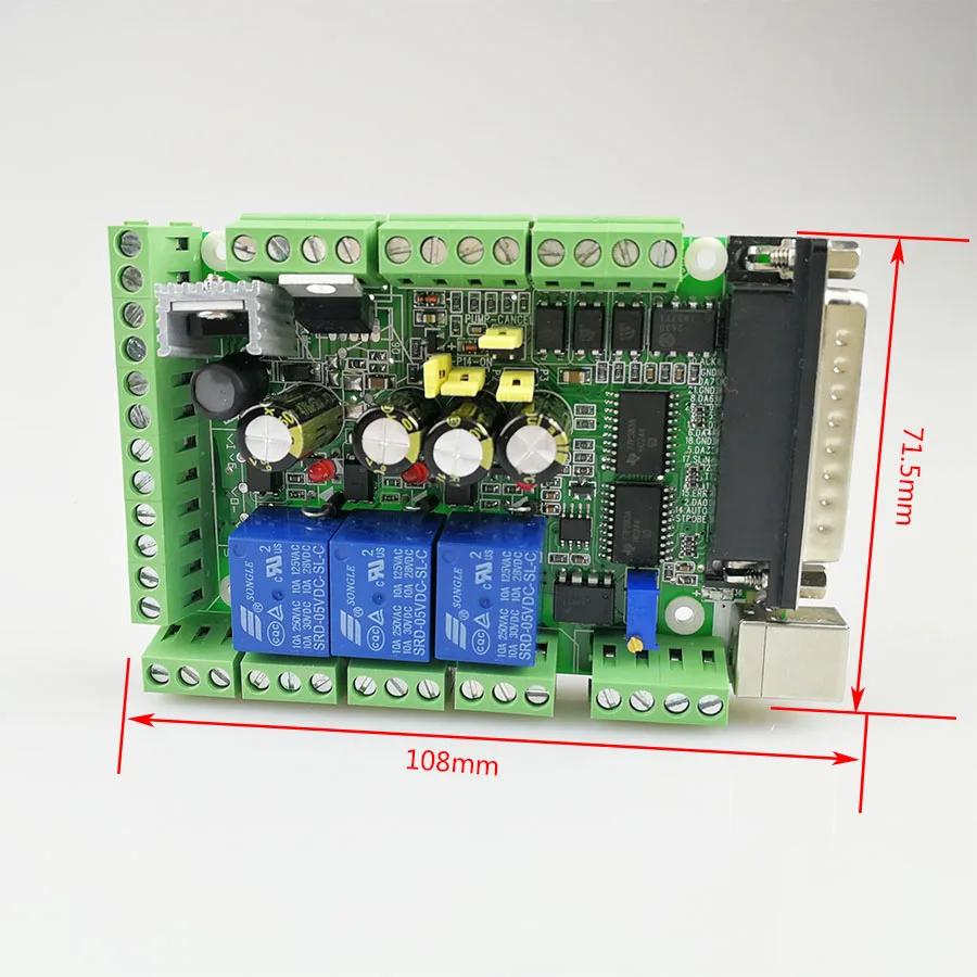 CNC Mach3 interface board 4 Axis 6 Axis 0-10pwm spindle speed control card engraving machine