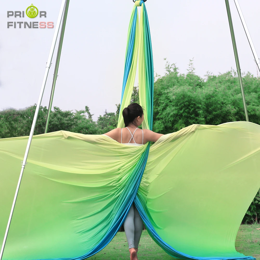 14 yards 12.8 meters aerial silk fabric 2022 medium stretch gradient colors yoga cloth acrobatic performance sling