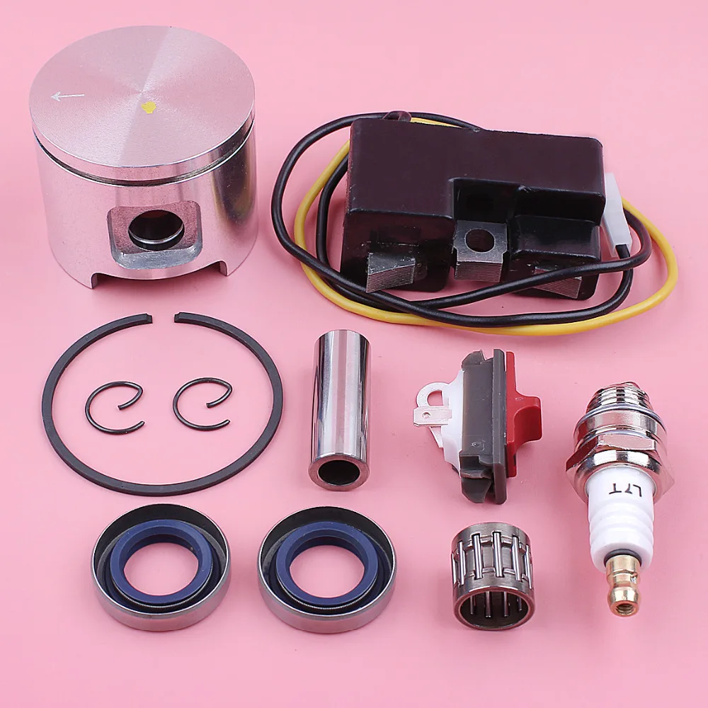 Ignition Coil 48mm Piston Kit For Husqvarna 61 Jonsered 630 Stop Switch Oil Seal Spark Plug Bearing Chainsaw Replace Spare Part