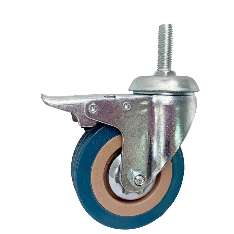 

3 inch furniture casters, PVC universal wheels, screw casters with brakes, industrial cart wheels