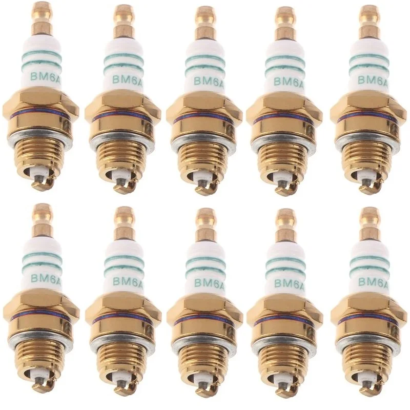 5PCS/10PCS BM6A Spark Plug Glow Plug Standard Spark Plug BM6A Small Engine Replacemnet for 2-stroke Chainsaw Lawn Mower Strimmer