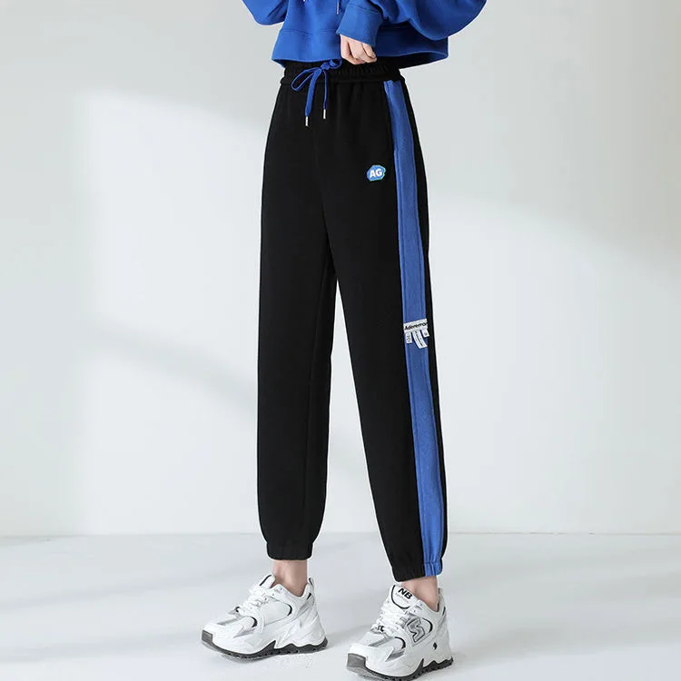 

Women Elastic Waist Drawstring Trousers Harem Pants Spring Summer Sport pants sweater Knitted Carrot pants AA4243