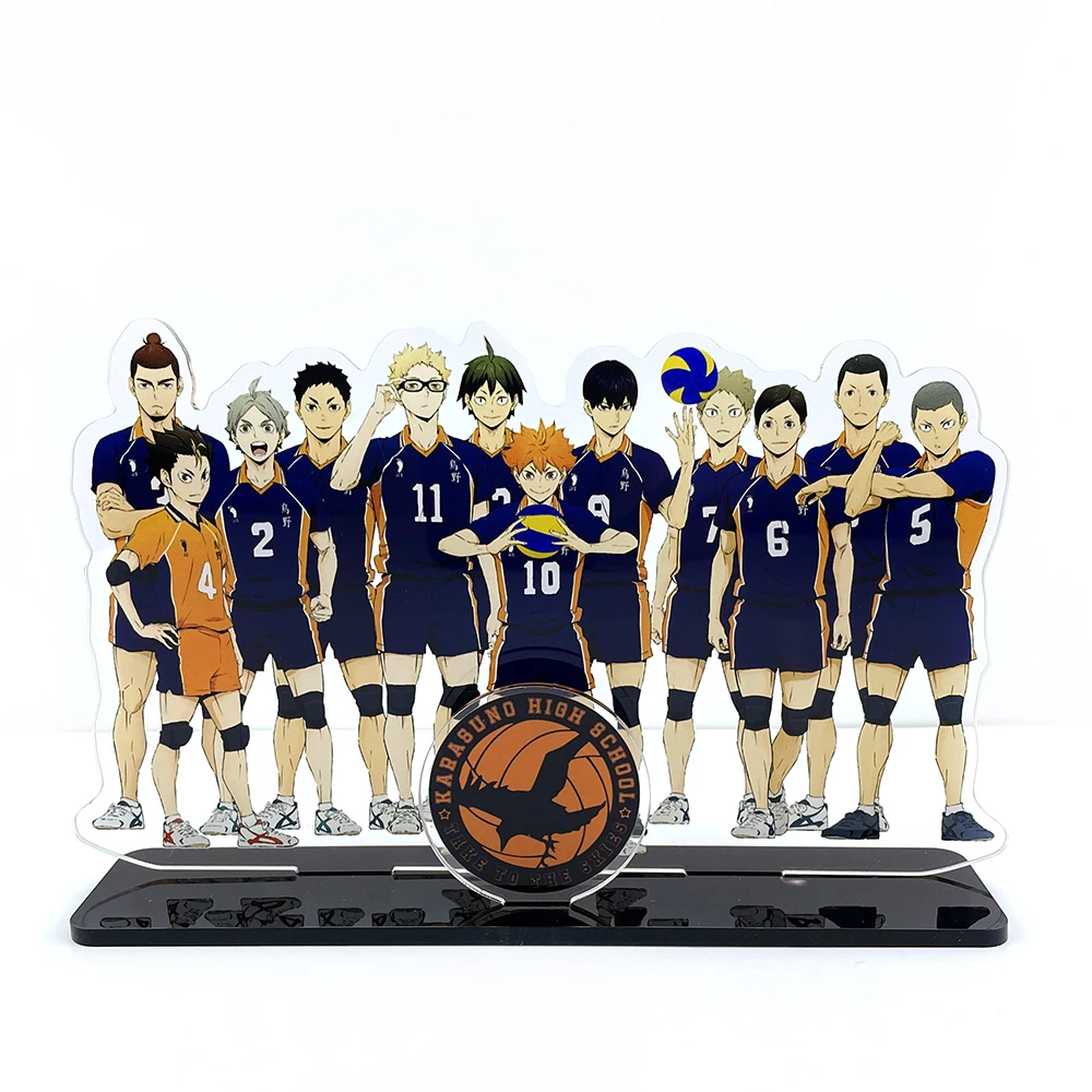 Haikyuu karasuno school Hinata kageyama Tsukishima Sugawara group acrylic stand figure model plate holder topper anime HM