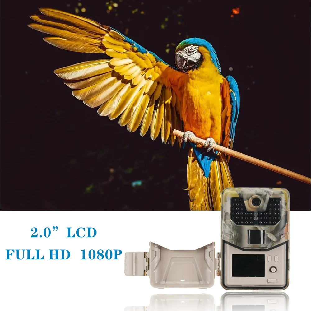 Cámara de vigilancia con visión nocturna infrarroja, cámara de vigilancia con seguimiento de Vida Silvestre, trampas fotográficas, 36MP, 4K, cámara
