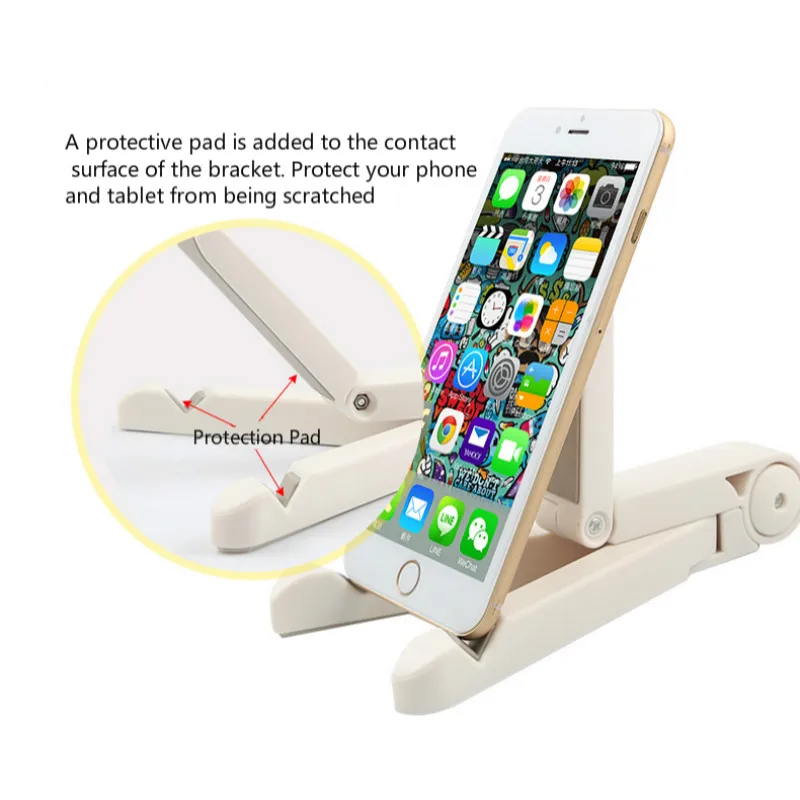 Universal Foldable Phone Tablet Holder Adjustable Desktop Mount Stand Tripod Stability Support for iPhone iPad Pad Table