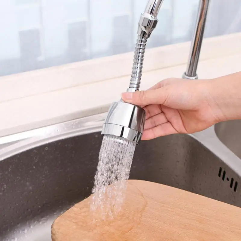 Kitchen Adjustable Flexible Faucet Taps Sprayer 360° Rotatable Filter Splash-Proof Universal Extension Part Tap Kitchen Tool