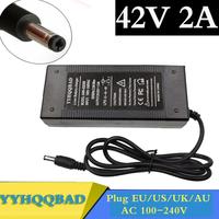 YYHQQBAD 36V Battery Charger Output 42V 2A Input 100-240V For 10Series 36V  Battery Pack DC5525 Connector
