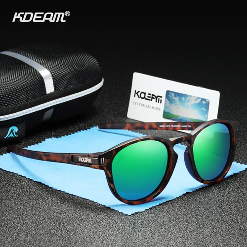 Imagen 2 del producto KDEAM Skateboarding gafas de sol polarizadas con estilo hombres flexibles TR90 marco ojo de cerradura puente espejo revestimiento gafas de sol mujeres KD997