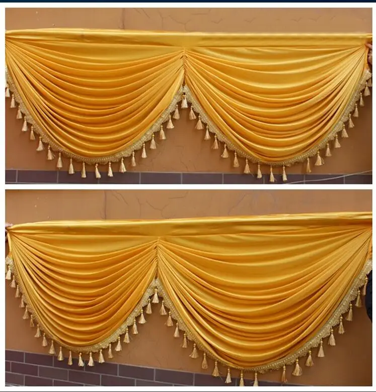 

20ft wedding backdrop swags with tassel for event party decoration luxury table skirt swags design for wedding