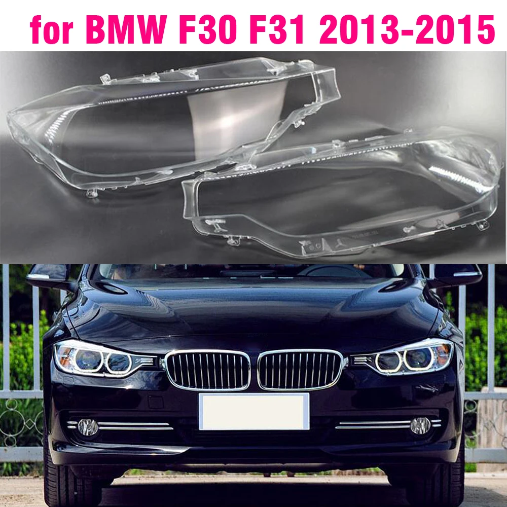 

1pcs Car Front Headlight Lens Cover For BMW For BMW F30 F31 3 Series 2013 -2015 Auto Lampshade i