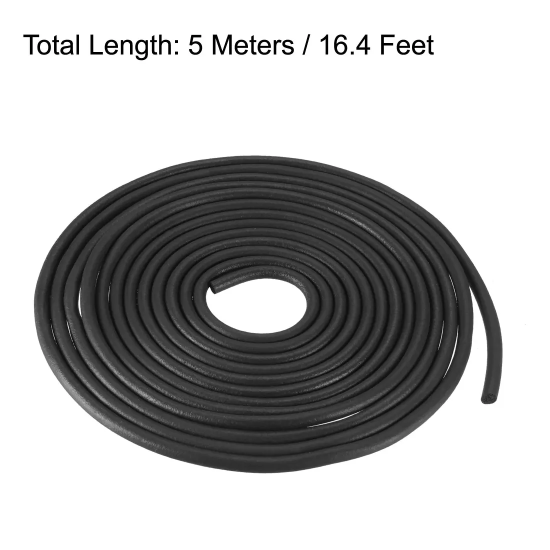 uxcell Foam Rubber Seal Weather Strip 5 Meters 2 Meters Long Black 3mm 4mm 5mm 6mm 7mm 8mm 9mm 10mm 12mm 13mm 14mm 16mm 18mm