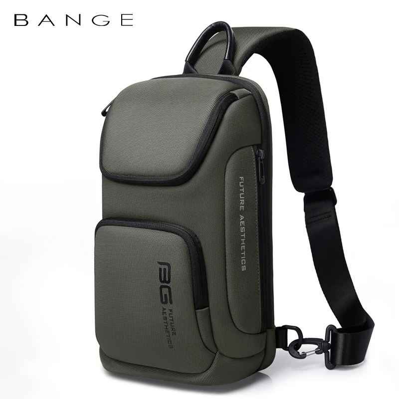 BANGE Umhängetasche Für Männer Tragbare Wasserdichte Schulter Messenger Taschen Männlichen Reise Kurze Reise Brust Tasche Fit Für 9,7 Zoll iPad