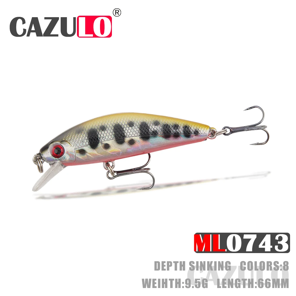 

Minnow Fishing Accessories Lure Weights 9.5g 66mm Sinking Bait Kit Pesca Articulos Isca Artificial Wobblers For Carp Fish Leurre