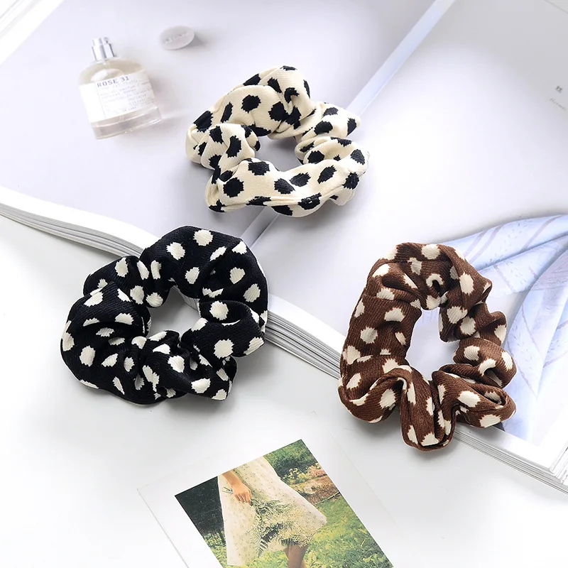 2021 New Arrived Girls Leopard Scrunchies 6pcs/lot Hairband Panther Ponytail Holder Elastic Hair Bands Chouchou Hair Accessories