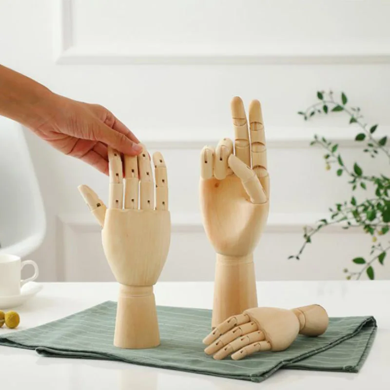 7/10/12* Wooden Hand Drawing Mannequin Hand Movable Limbs Human Artist Model