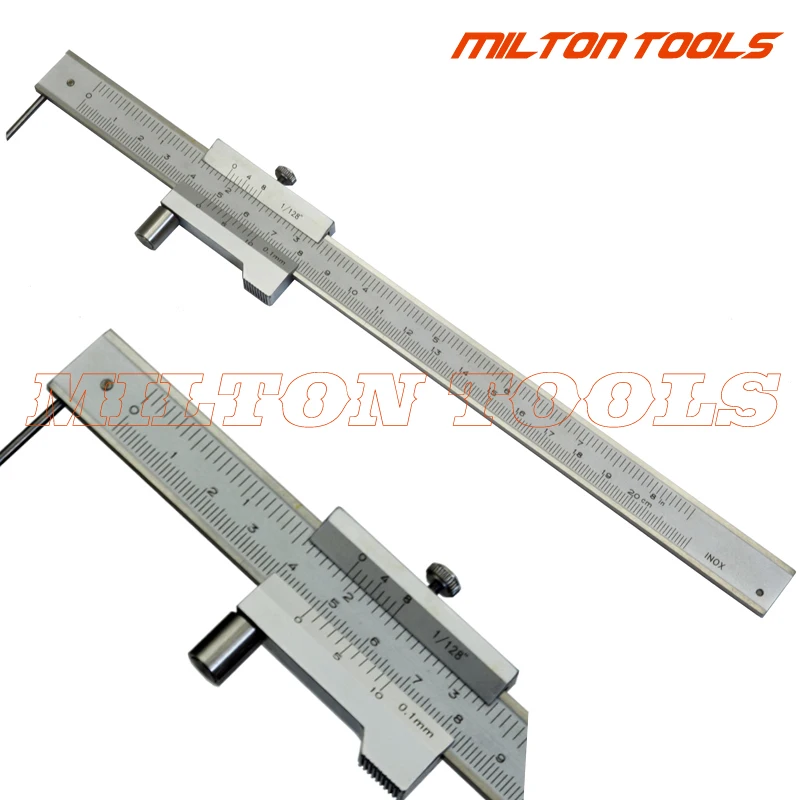 Calibrador vernier de marcado paralelo de acero inoxidable, herramienta de calibre de marcado con trazador de carburo, 0-250mm, 300mm, 400mm, 500mm