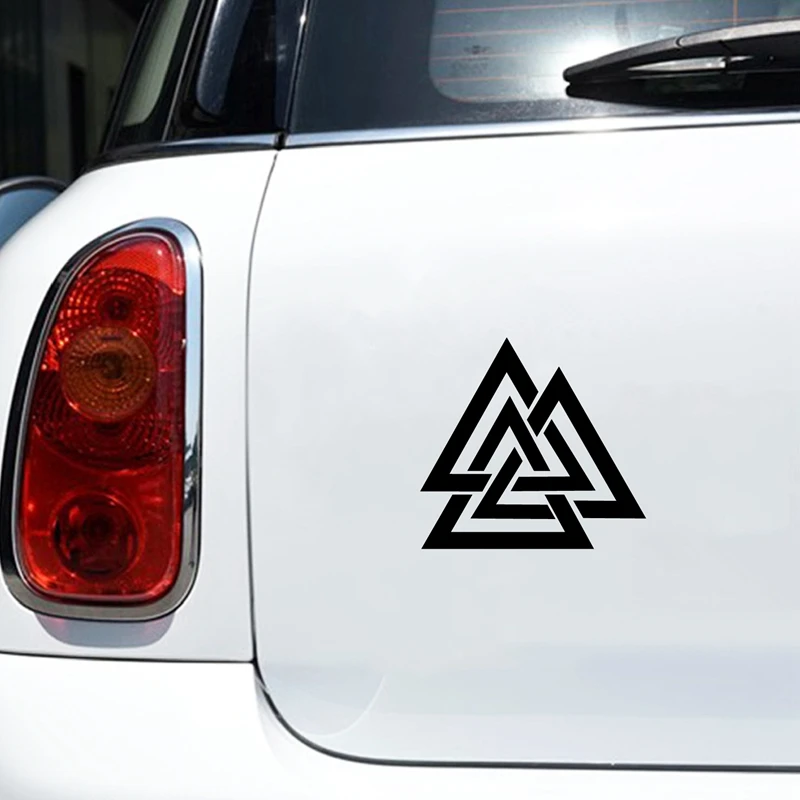 Valknut winylowa naklejka na samochód Pagan Odin Asatru Norse Viking naklejka dekoracja okna samochodu naklejki na laptopa dla Apple MacBook dekoracja