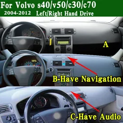 For Volvo S40 V50 C30 C70 II Mk2 T5 D4 D3 2004-2012 Dashmat Dashboard Cover Instrument Panel Protective Pad Dash Mat Ornament