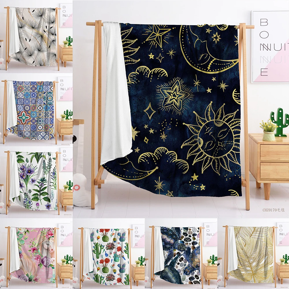 

Индивидуальное 3D одеяло с цифровым принтом, простое креативное одеяло из овечьей шерсти с кристаллами, покрывало для кушетки, украшение для путешествий и вечеринок