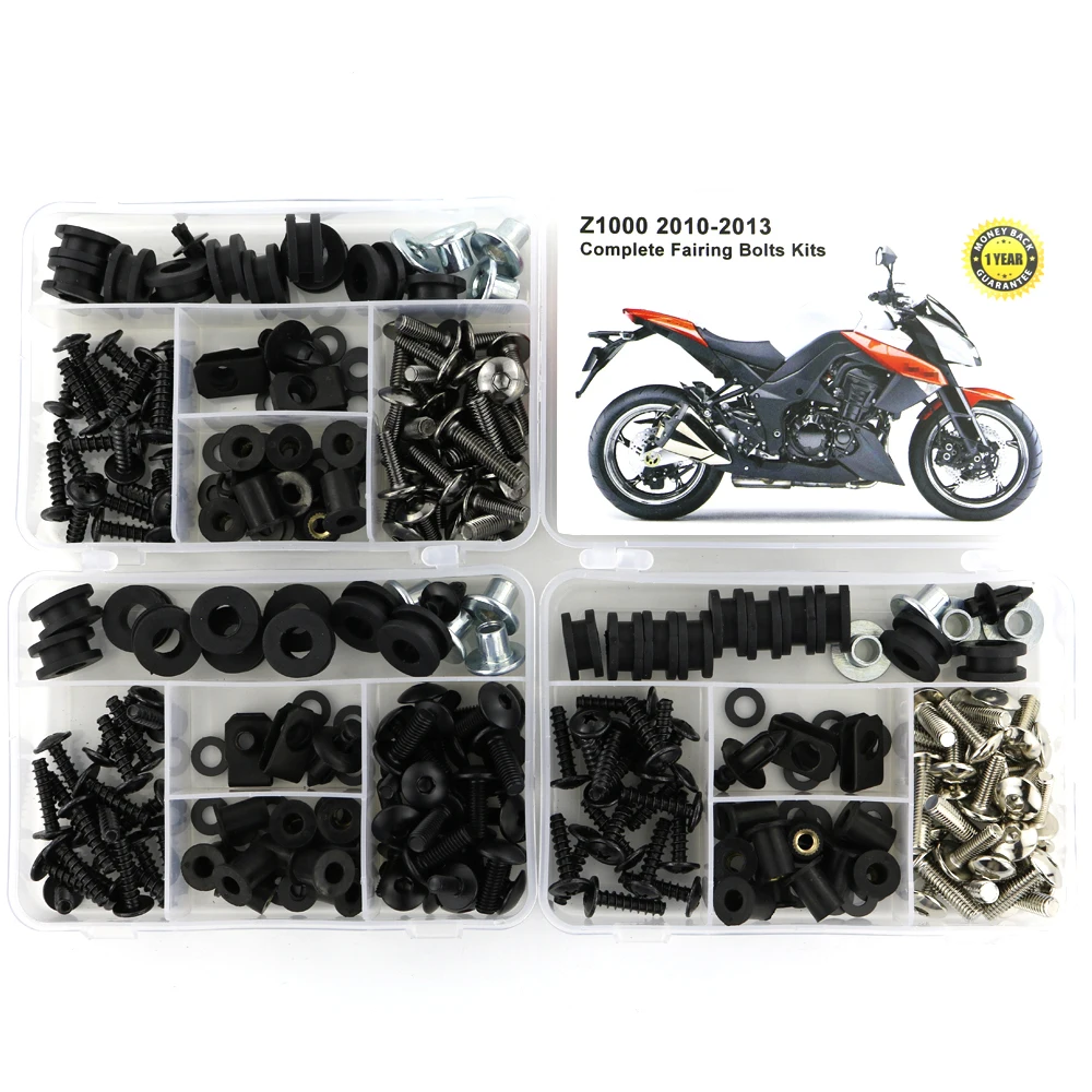 

Fit For Kawasaki Z1000 2010 2011 2012 2013 Motorcycle Complete Full Fairing Bolts Kit Clips Cowling Screws Nuts Steel