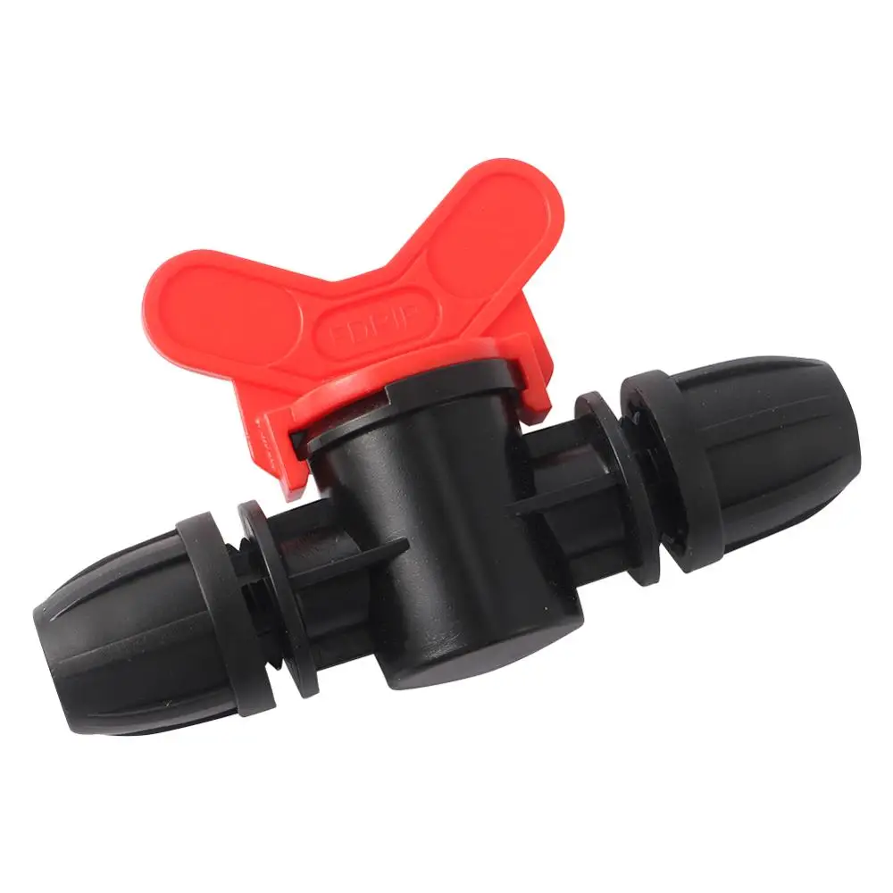 8mm Plastic Joints Lock Through Valve With Switch Control Water Flow Horticultural Production Micro Spray Connector 1 Pc