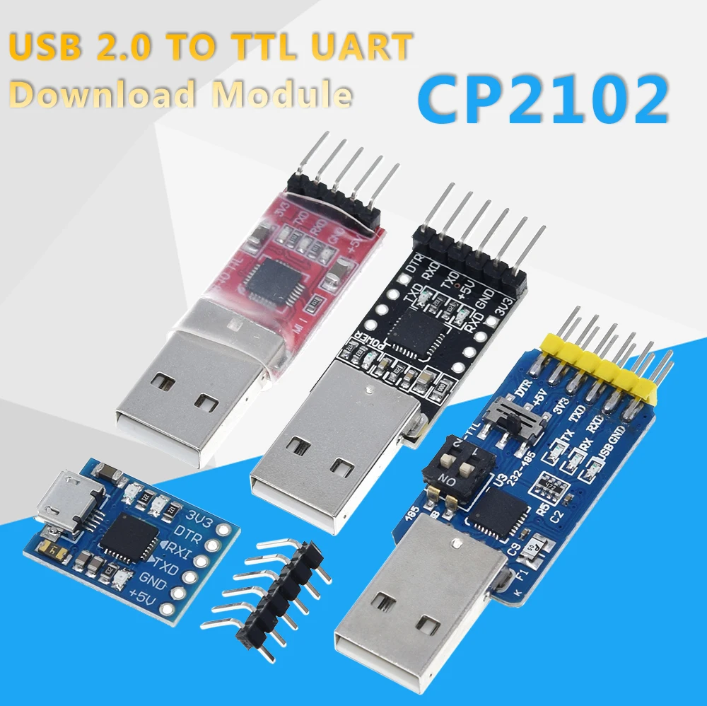 Cp2102 usb 2,0 to uart ttl 5pin stecker modul serieller konverter stc ersetzen ft232 ch340 pl2303 cp2102 micro usb für arduino – Detail 1