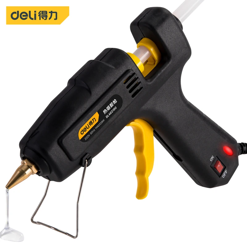 

Deli DL402100 Hot Melt Glue Gun Electrical Tools Household Tool DIY Tools PTC Heating Copper Outlet Glue Independent Switch