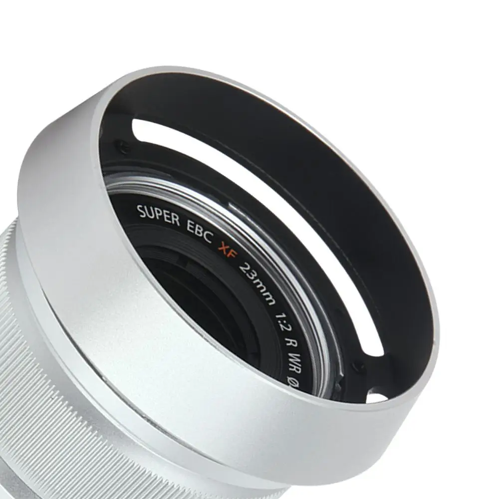 Haoge-parasol redondo de LH-FJ35S, accesorio de Metal para Fujifilm XF, 35mm, 23mm, f/2 R WR, Plata