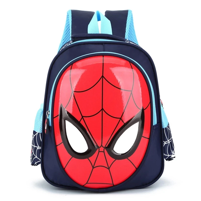 Disney-mochila con diseño de Spiderman para niños y niñas, morral con diseño de dibujos animados de Frozen Cars y animales, Bolsa Escolar para