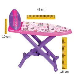 Iron Toy Set Ironing Board Table Iron Plastic Toy Girls Children Kids Game Set Includes Ironing Board Pink Purple Made in Turkey