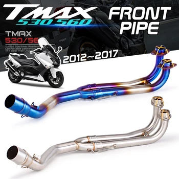 Vintage motorcycle exhaust full system middle pipe link pipe for Yamaha T-MAX Tmax 350 500 tmax530 T-MAX 500 530 2010-2016