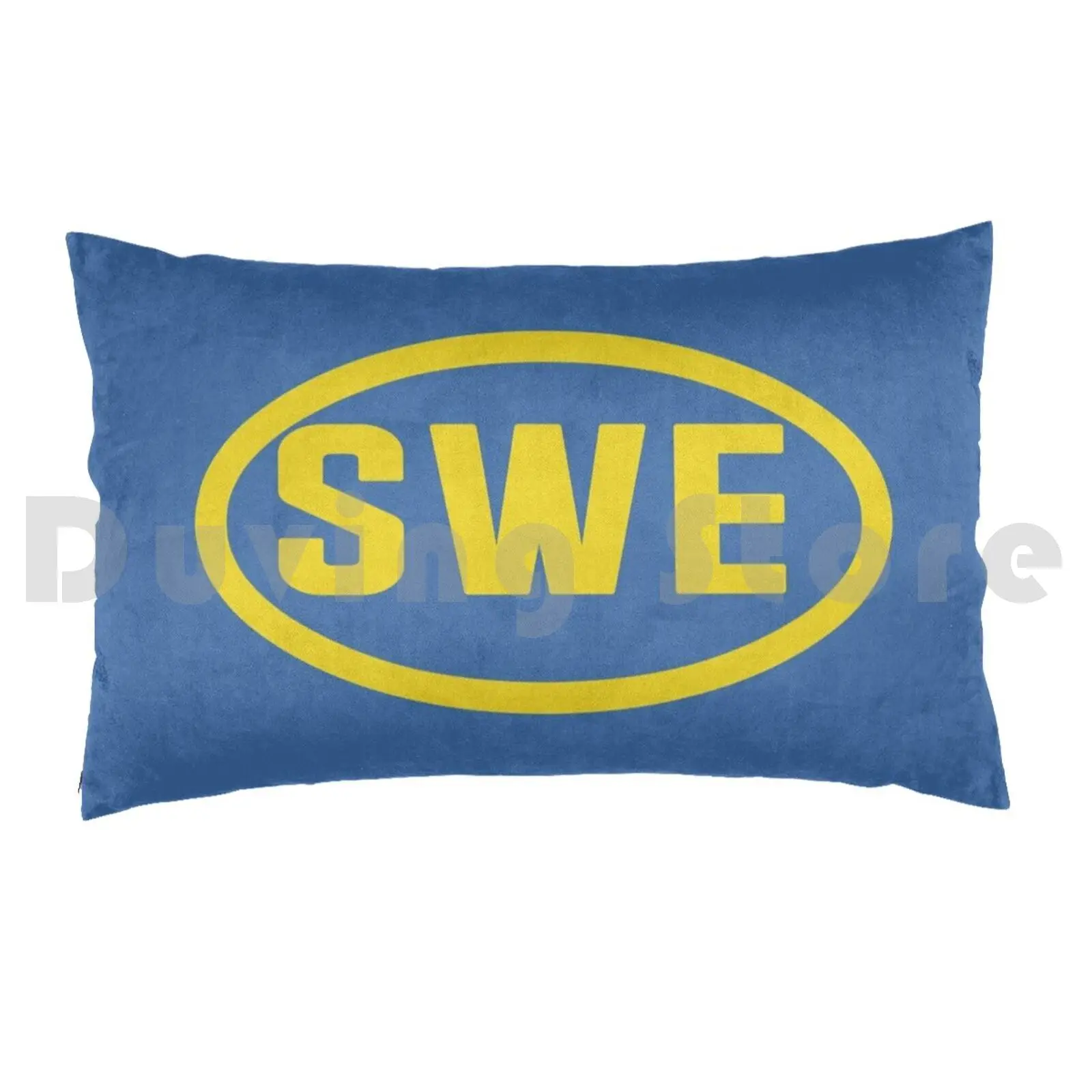 Sweden Bumper Sticker Pillow Case Printed 50x75 Sweden Swedish Stockholm Europe Patriotic
