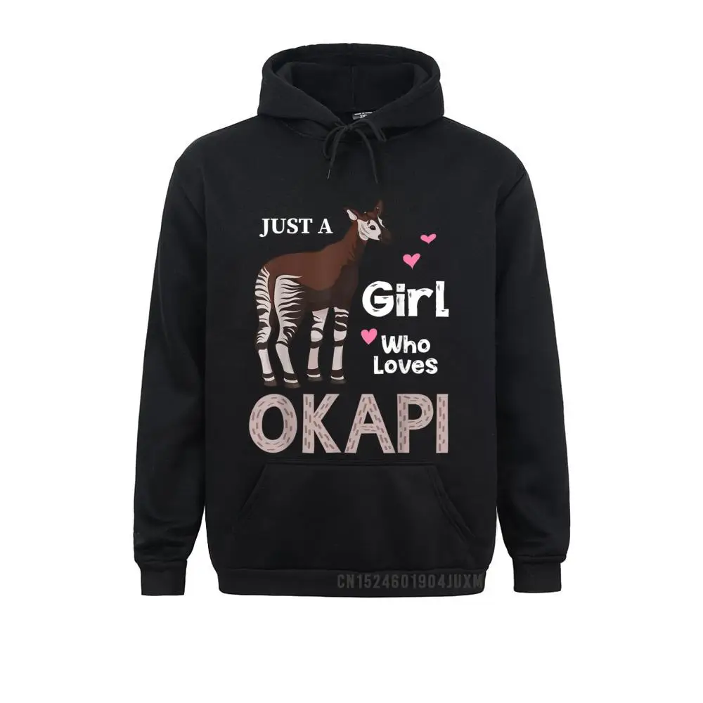 Family Men Sweatshirts Just A Girl Who Loves Okapi Zookeeper Zoo Animal Lover Party Manga Hoodies Long Sleeve Hoods Printing