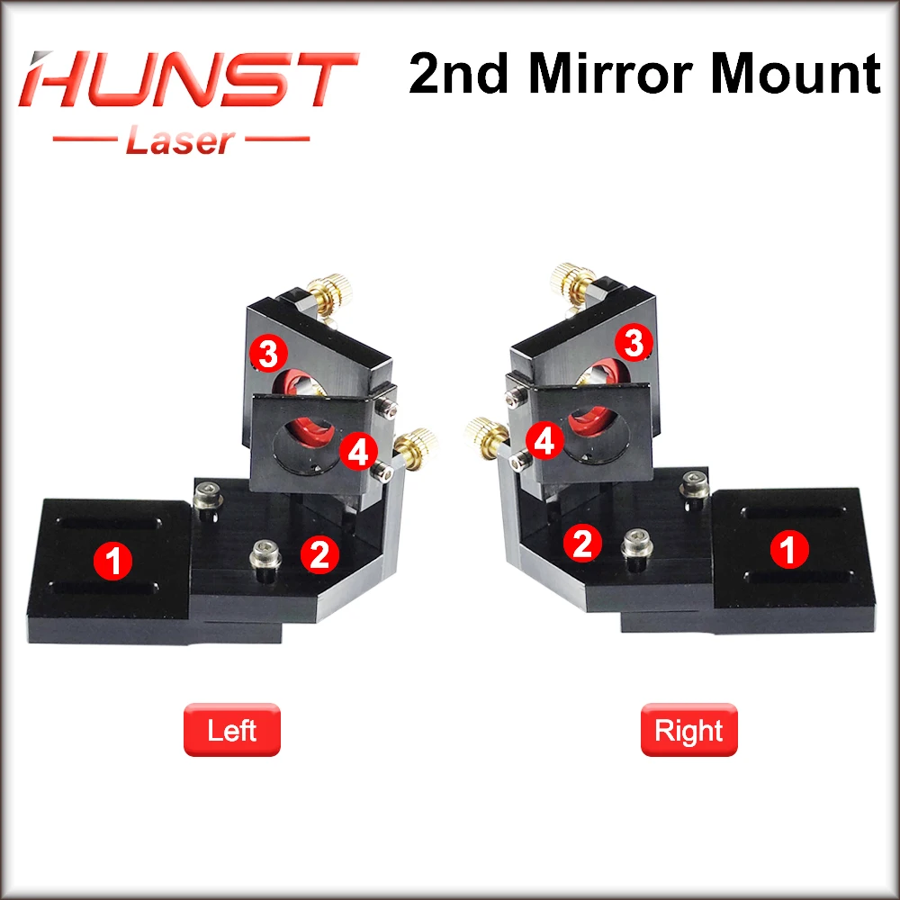 Hunst CO2 Black Second Laser Mount Mirror 25mm Lens Integrative Mount For Lase Engraving  Cutting Machine