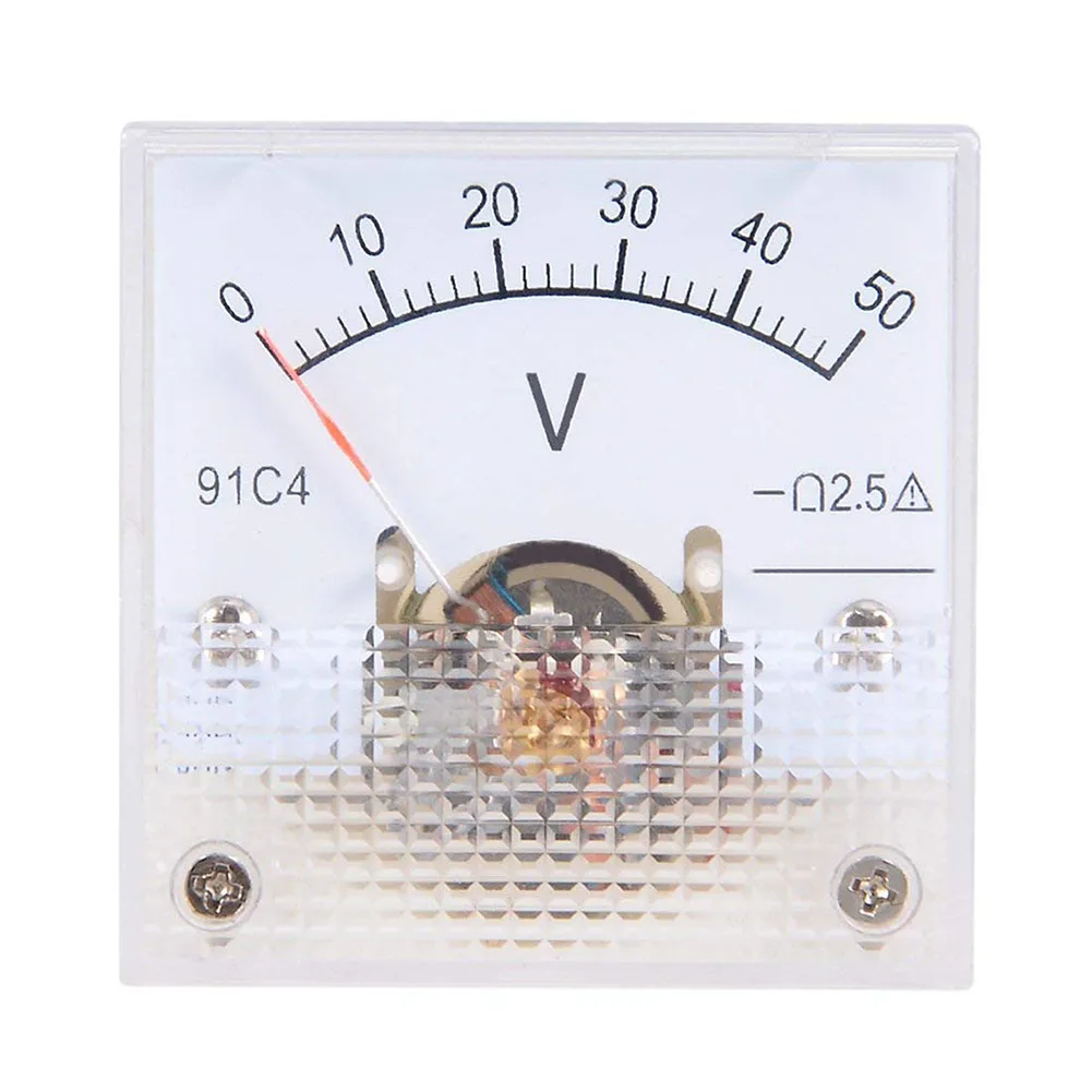 Taidacent 91C4 Voltmeter Needle Voltmeter DC3V 5V 10V 15V 20V 30V 50V 100V 150V 250V Mechanical Analog Panel Volt Meter