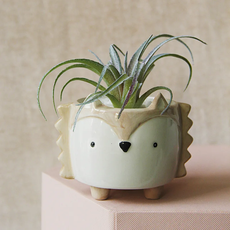 Creative Cartoon Dog Ceramic Flowerpot Plant Cactus Potted Flowerpot Abstract Animal Vase Crafts Desktop Living Room Decoration