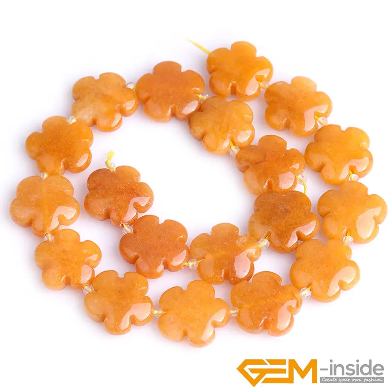 Natural Stone 20mm Loose Spacer Accessorries Flower Beads For Jewelry Making Strand 15\