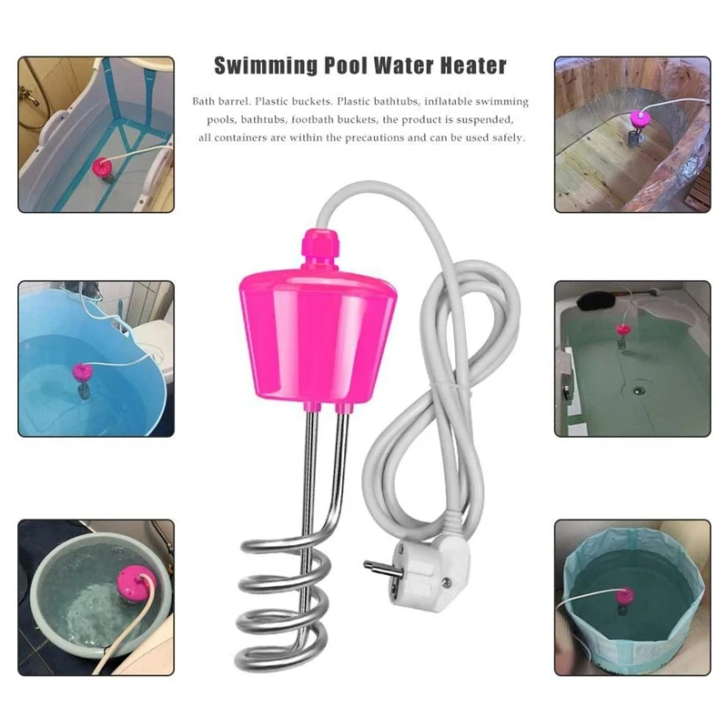 Водонагреватель для бассейна 3000 Вт из нержавеющей стали, погружной нагреватель, Подвесной Электрический водонагреватель s EU Plug