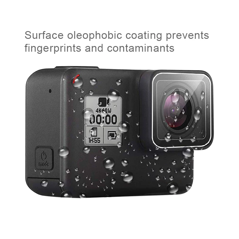 Tempered Glass Lens + LCD Screen Protector for GoPro Hero 7 Hero 6 Hero 5 Black Camera Protective Film for Go Pro 7 White Silver