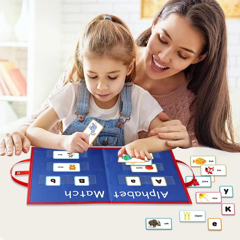 Kid Alphabet Learning Toy Spelling Words Letter Card Matching Desktop Game Spelling Board Preschool Educational Toy For Children