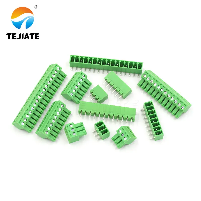 1Pairs KF2EDG 3.81MM Plug-In PCB Terminal Straight Pin/Bent Pin Socket 10P/12P/16P