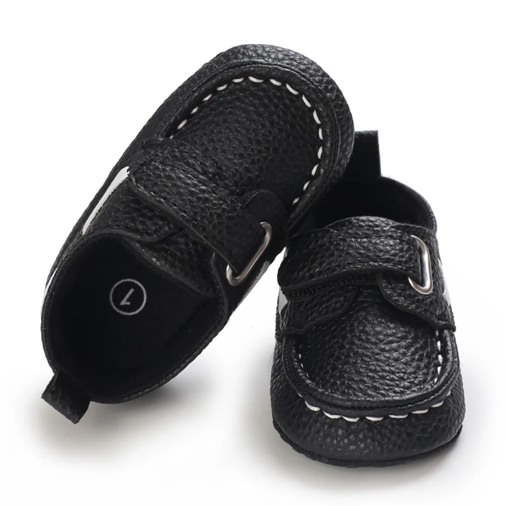 Baywell Baby Boys Sneaker Infant Soft Sole Anti-slip PU Leather Toddler Newborn Prewalker Baby Cribster Shoes 0-18M