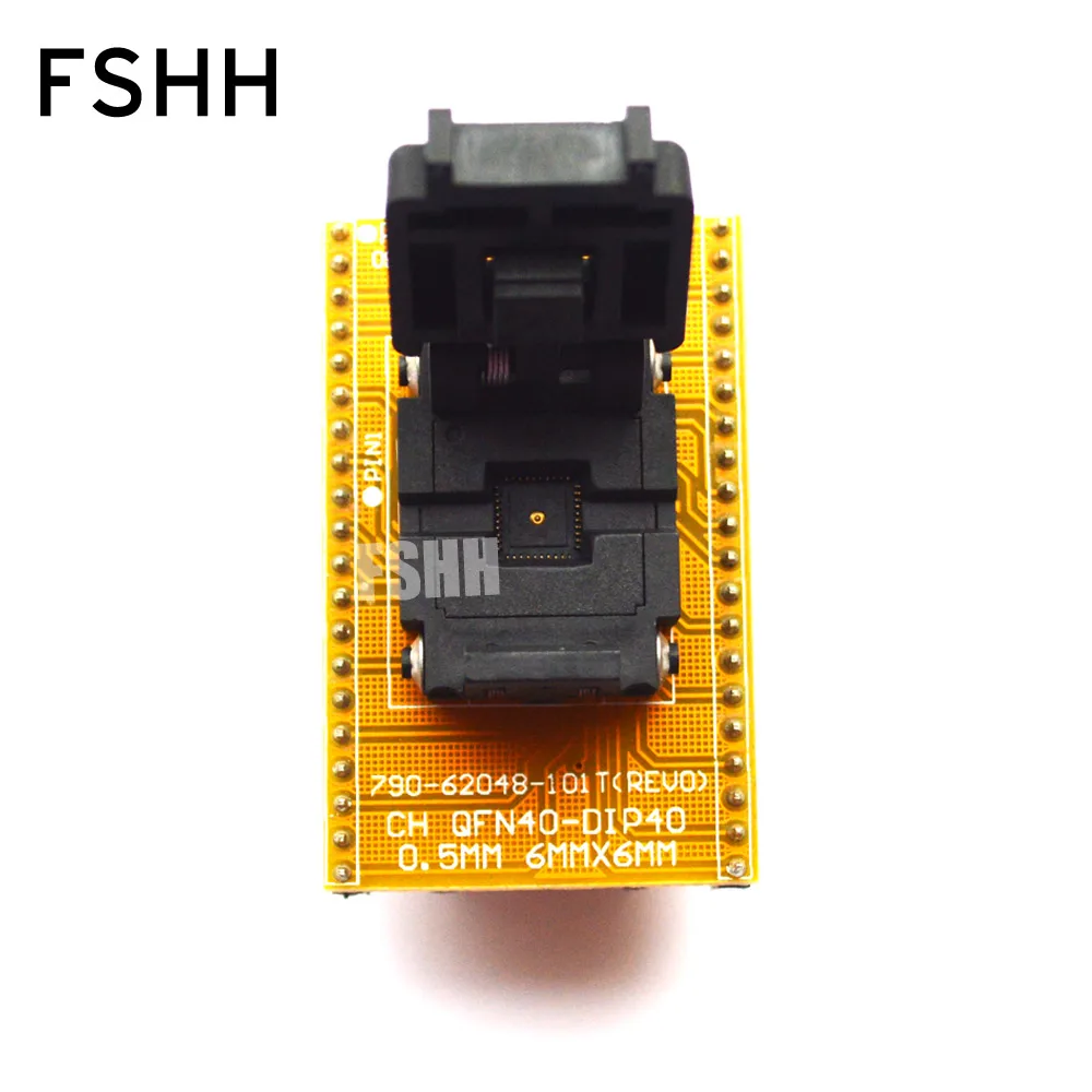 QFN40 test socket WSON40 DFN40 MLF40 QFN40 to DIP40 Programming Adapter 6x6mm 0.5mm 40QN50S16060-B