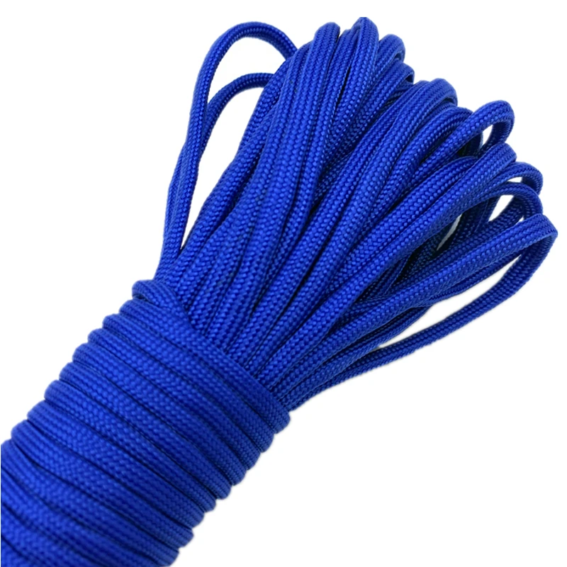 0.5/0.8/1.0/1.5/2.0/4mm 10yards Blue Rope Parachute Cord Lanyard Rope Climbing Camping Survival Equipment Paracord Bracelet