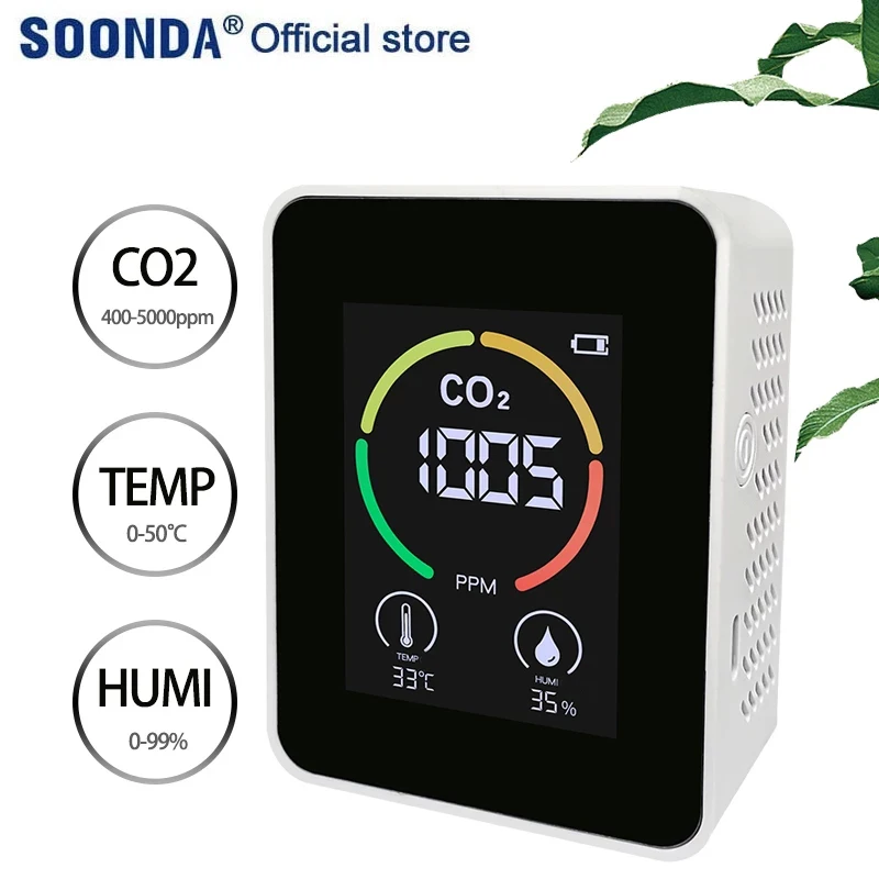 

Air Quality Monitor Temperature Humidity Tester CO2 Detector Indoors Pig Chicken House Classrooms Restaurants CO2 monitor Meter