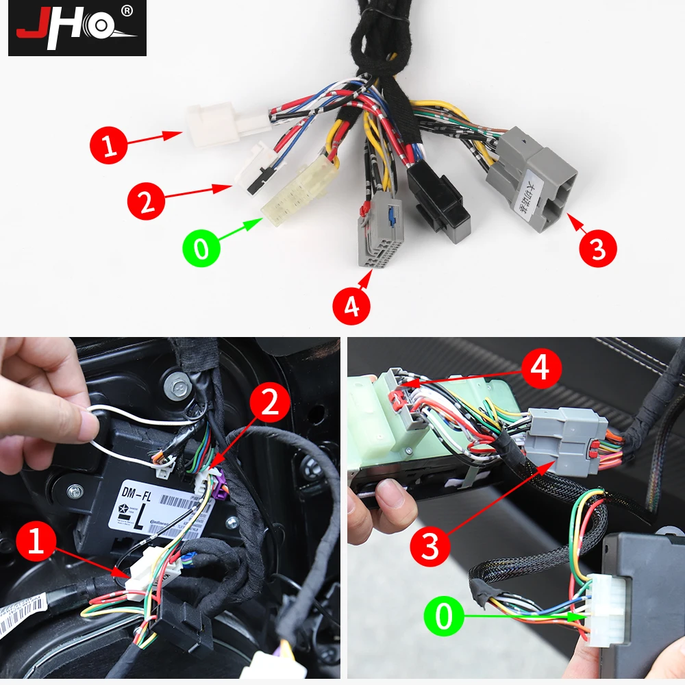 JHO Automatic 4-Door Car Power Window Closer Module Kit For 2014-2020 Jeep Grand Cherokee Limited 2016 2017 2018 Accessories