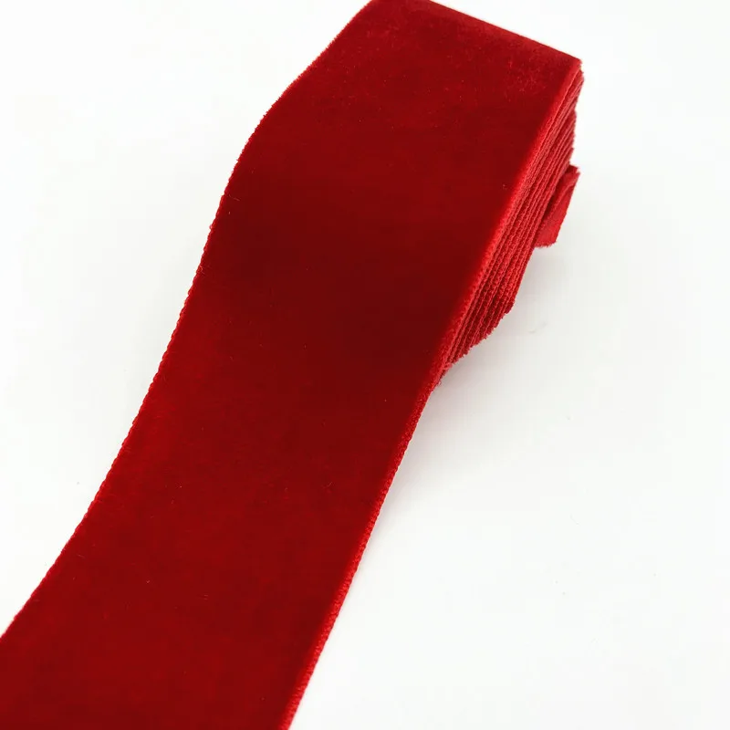 Fita de veludo para embrulhar cabelo e bowknot, decoração de casamento, presente artesanal, DIY, 2 jardas, lote, 40mm
