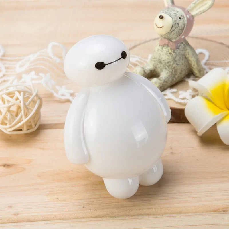 Disney Baymax Socket Night Light Cartoon Anime Figure Dolls Model Big Hero 6 LED Light Home Decoration Kids Birthday Toys Gifts